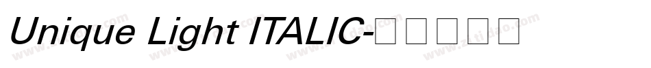 Unique Light ITALIC字体转换
